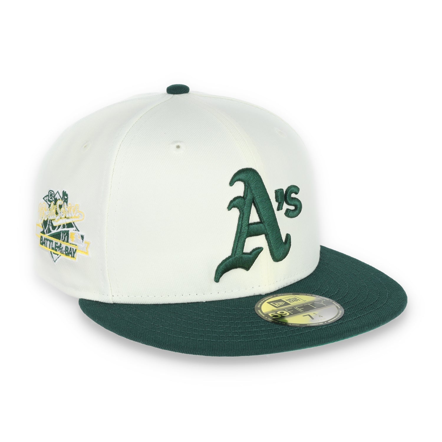 New Era Oakland Athletics 1989 World Series Patch 59FIFTY Fitted Ivory Hat