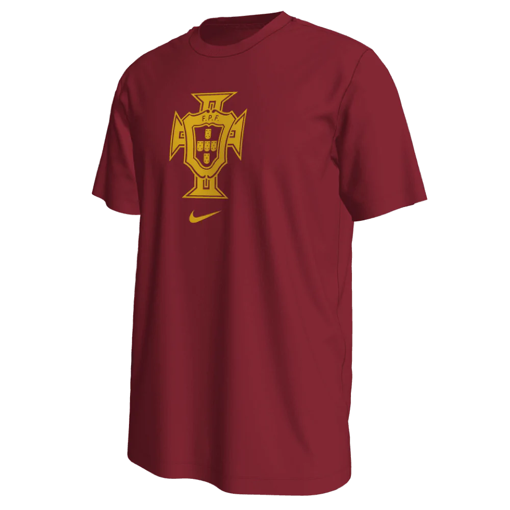 Nike Men's Portugal World Cup Crest T-Shirt-PEPPER RED