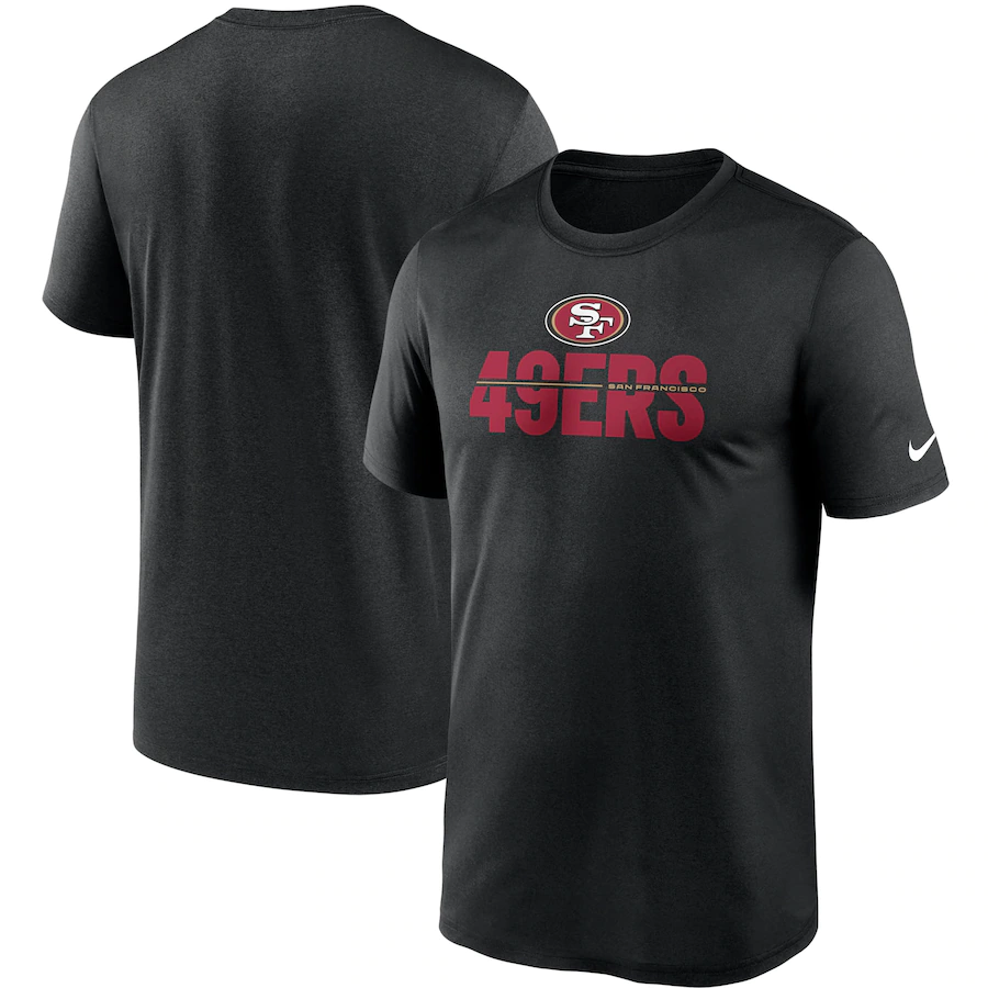 Nike Men's San Francisco 49ers Black Legend Microtype Performance T-Shirt