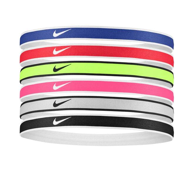 Nike Swoosh Sport Headbands 6 Pack-Multi Color