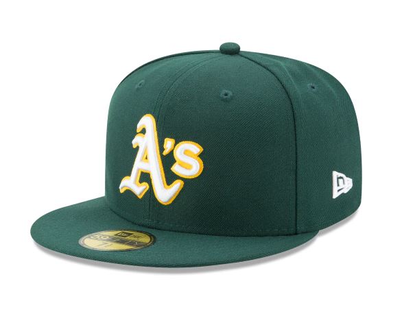 OAKLAND ATHLETICS ROAD COLLECTION 59FIFTY FITTED-ON-FIELD COLLECTION-GREEN