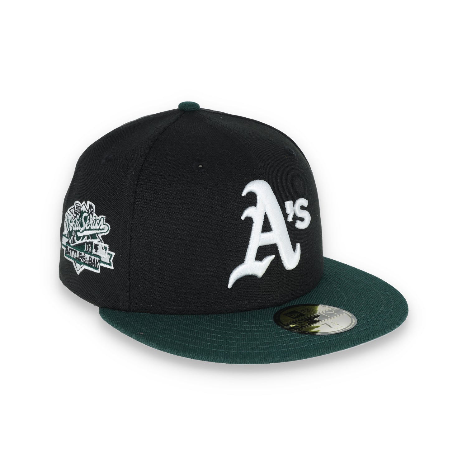 New Era Oakland Athletics 1989 World Series Patch 59FIFTY Fitted-Black/Dk Green