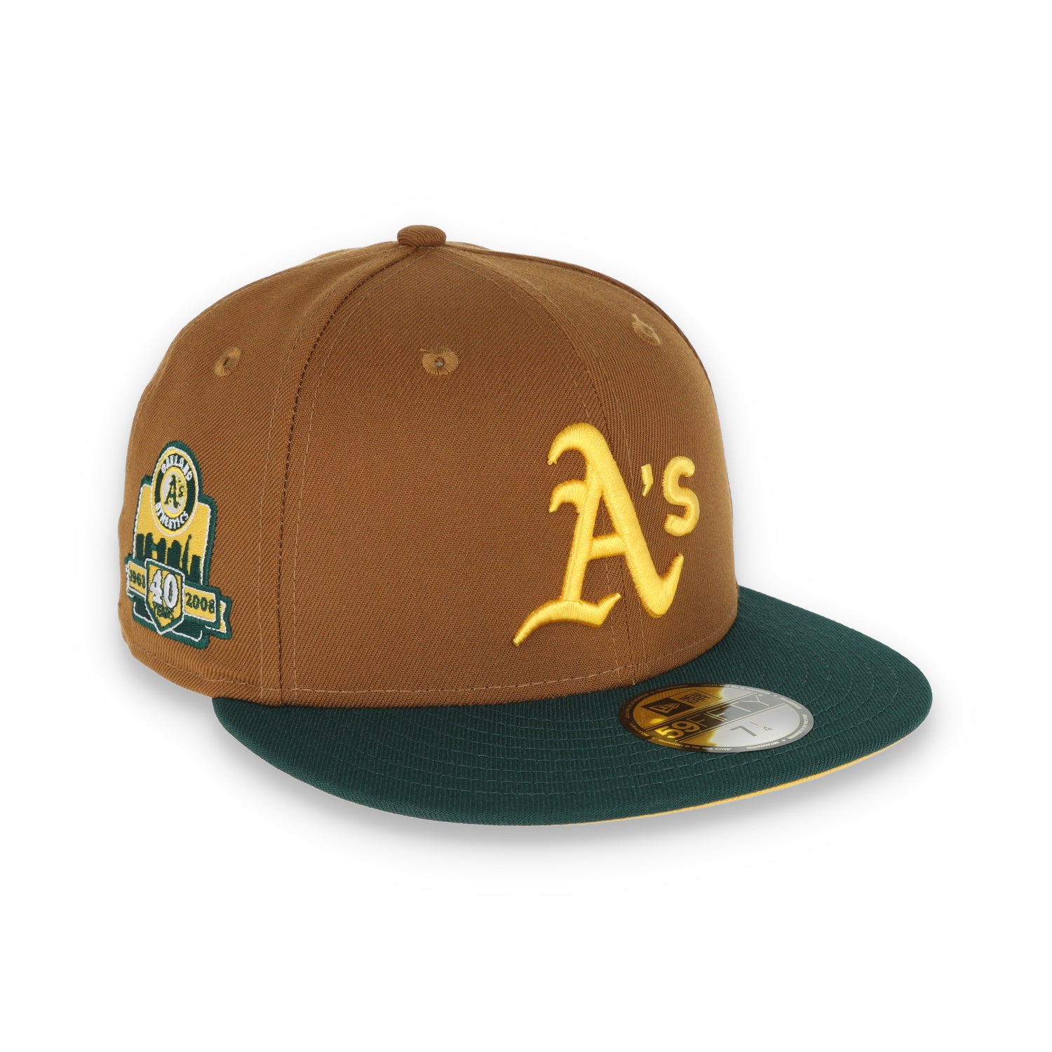 New Era Oakland Athletics 40th Anniversary Patch 59FIFTY Fitted-Peanut/DK Green