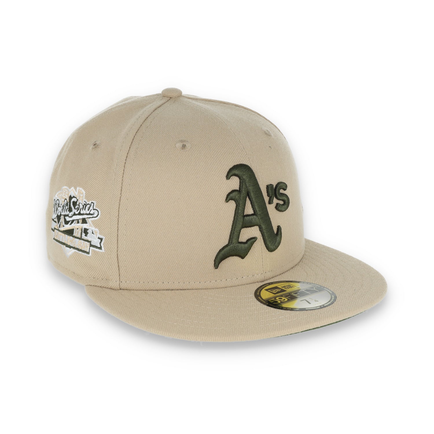New Era Oakland Athletics 1989 World Series Patch 59FIFTY Fitted-Camel/Rifle