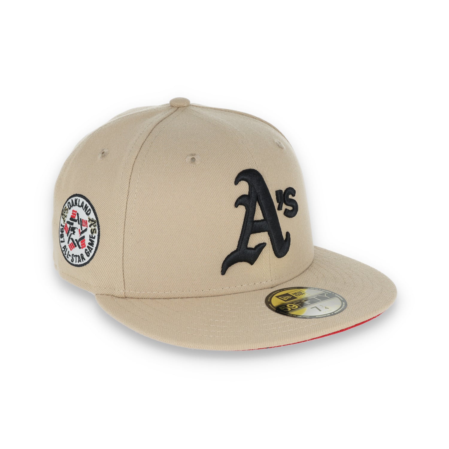 New Era Oakland Athletics 1987 All Star Patch 59FIFTY Fitted-Tan/Black