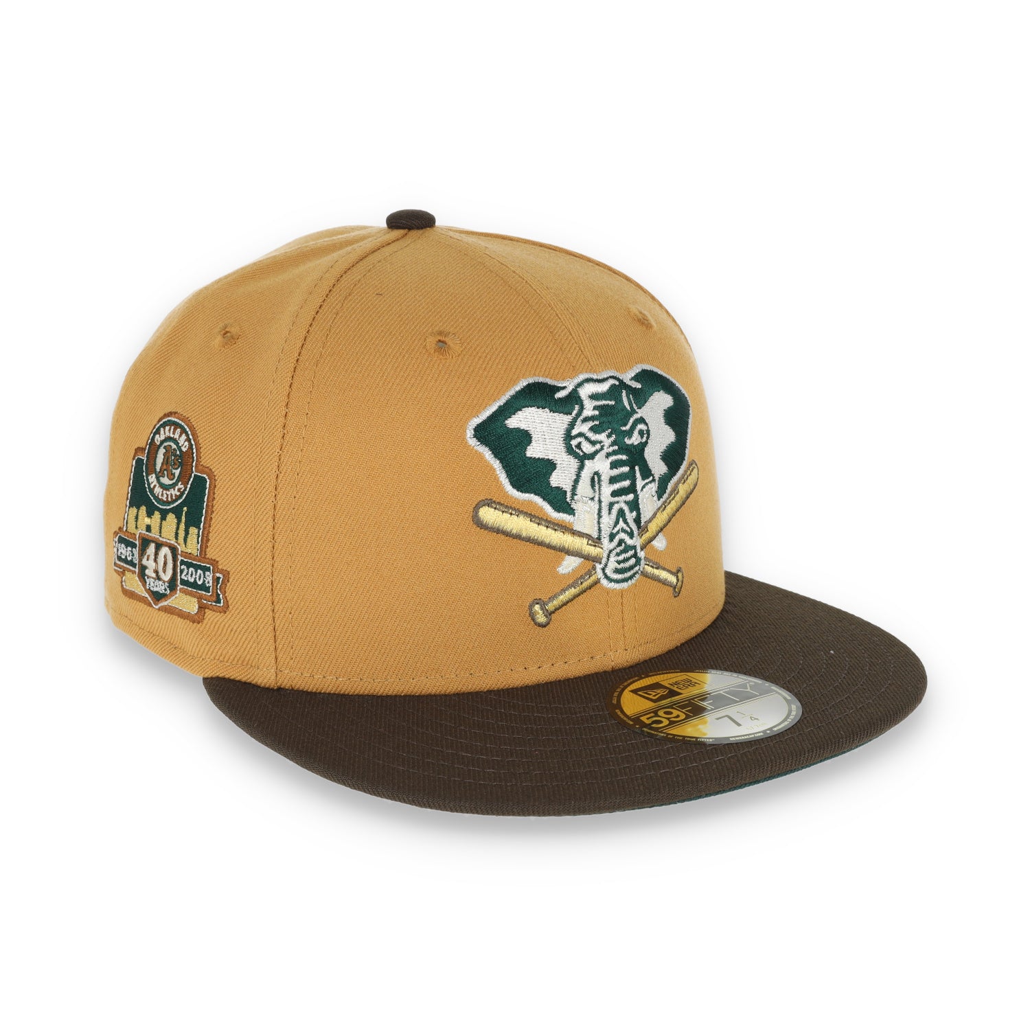 New Era Oakland Athletics 40th Anniversary Patch 59FIFTY Fitted-Panama Tan