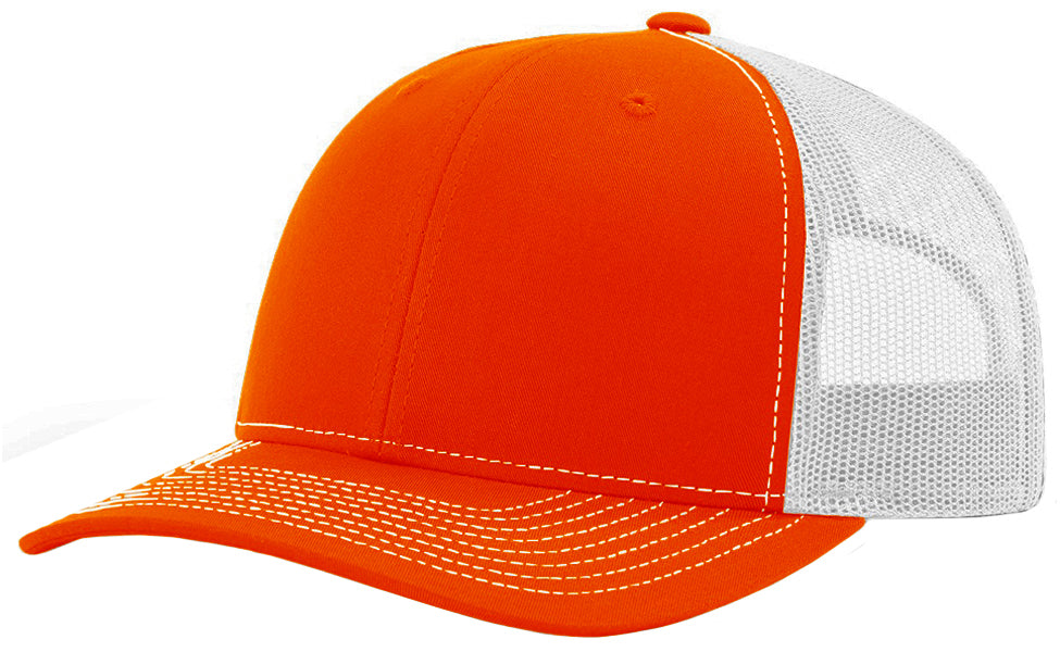 Snapback Trucker Cap -Orange/white
