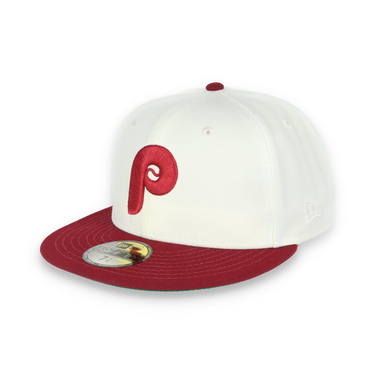 New Era Philadelphia Phillies 1980 World Series Patch 59FIFTY Fitted Hat-Ivory