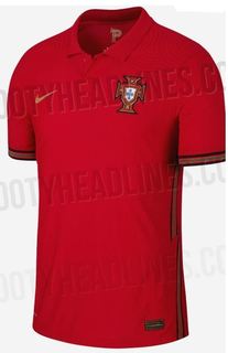 Nike Men's Portugal 2020 Stadium Home Soccer Jersey - Gym Red/Metallic Gold