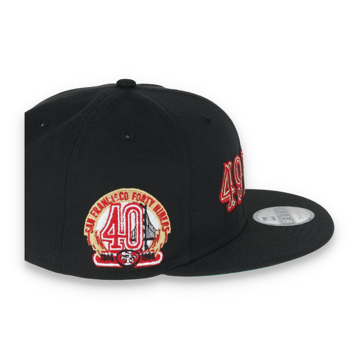 SAN FRANCISCO 49ERS 40TH ANNIVERSARY SIDE PATCH NEW ERA 9FIFTY SNAPBACK-BLACK