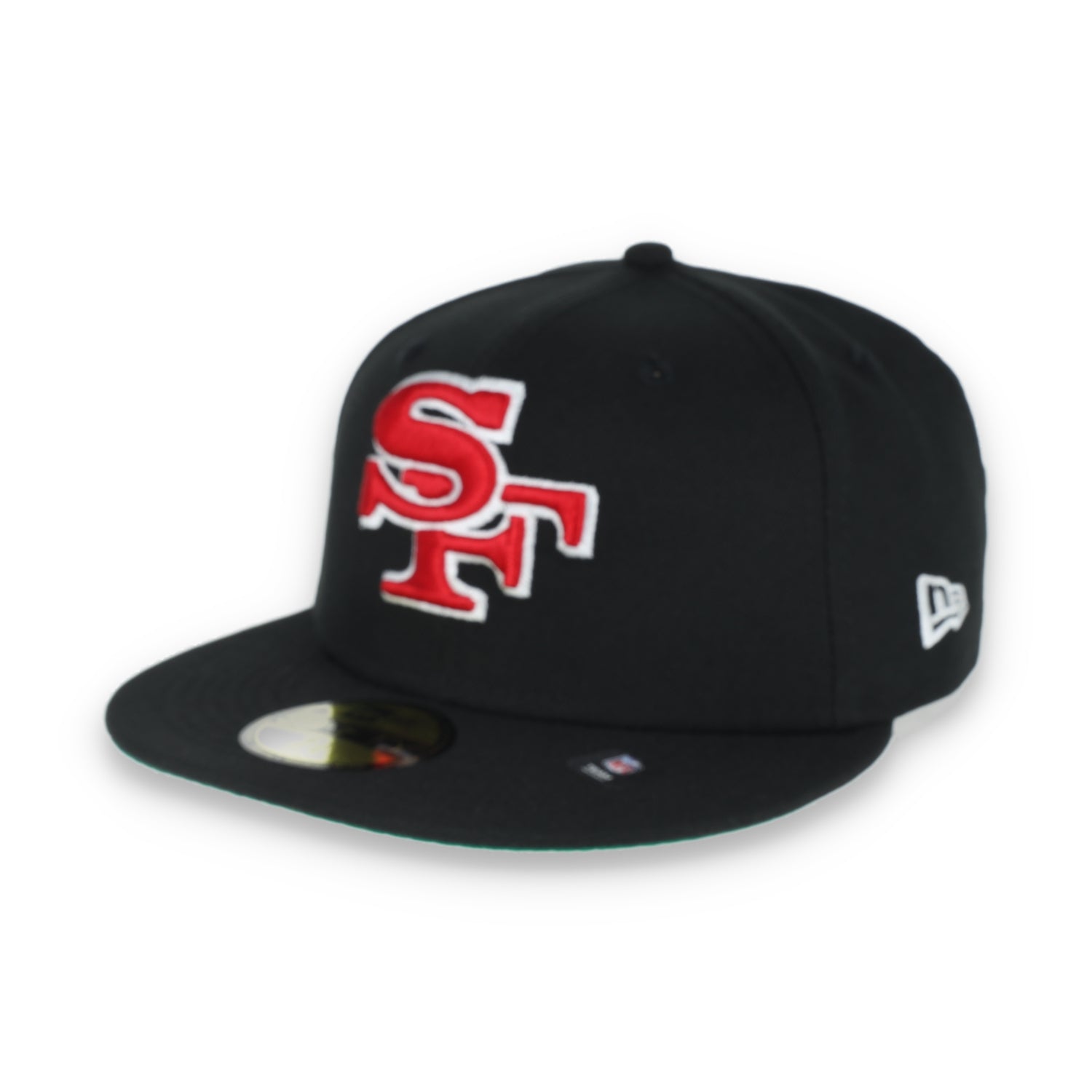 NEW ERA SAN FRANCISCO 49ERS ELEMENT 40TH ANNIVERSARY SIDE PATCH 59FIFTY FITTED HAT-BLACK