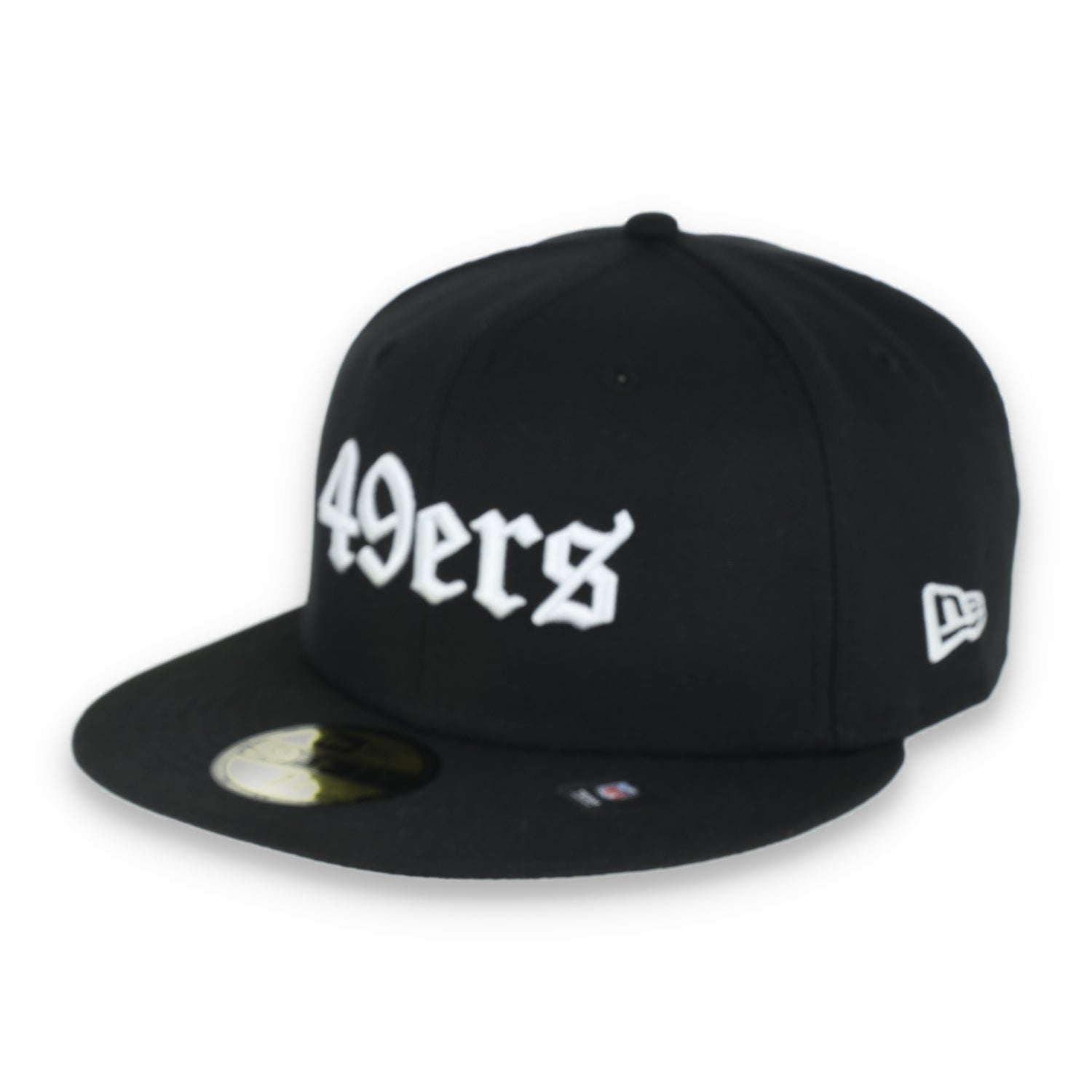 NEW ERA SAN FRANCISCO 49ERS GOTHIC SCRIPT 59FIFTY FITTED-BLACK/WHITE