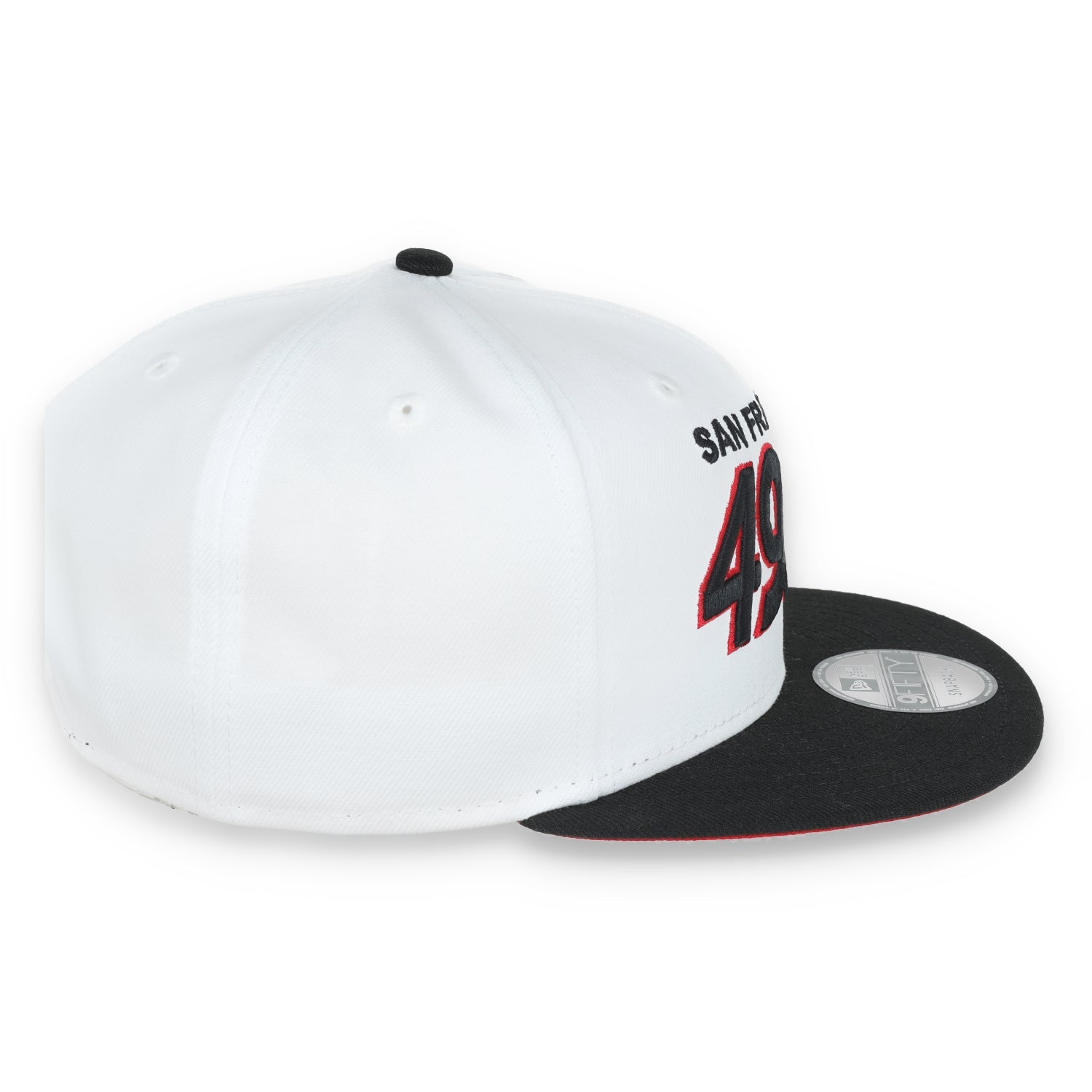 SAN FRANCISCO 49ERS NEW ERA 9FIFTY SNAPBACK-WHT/BLK/SCAR