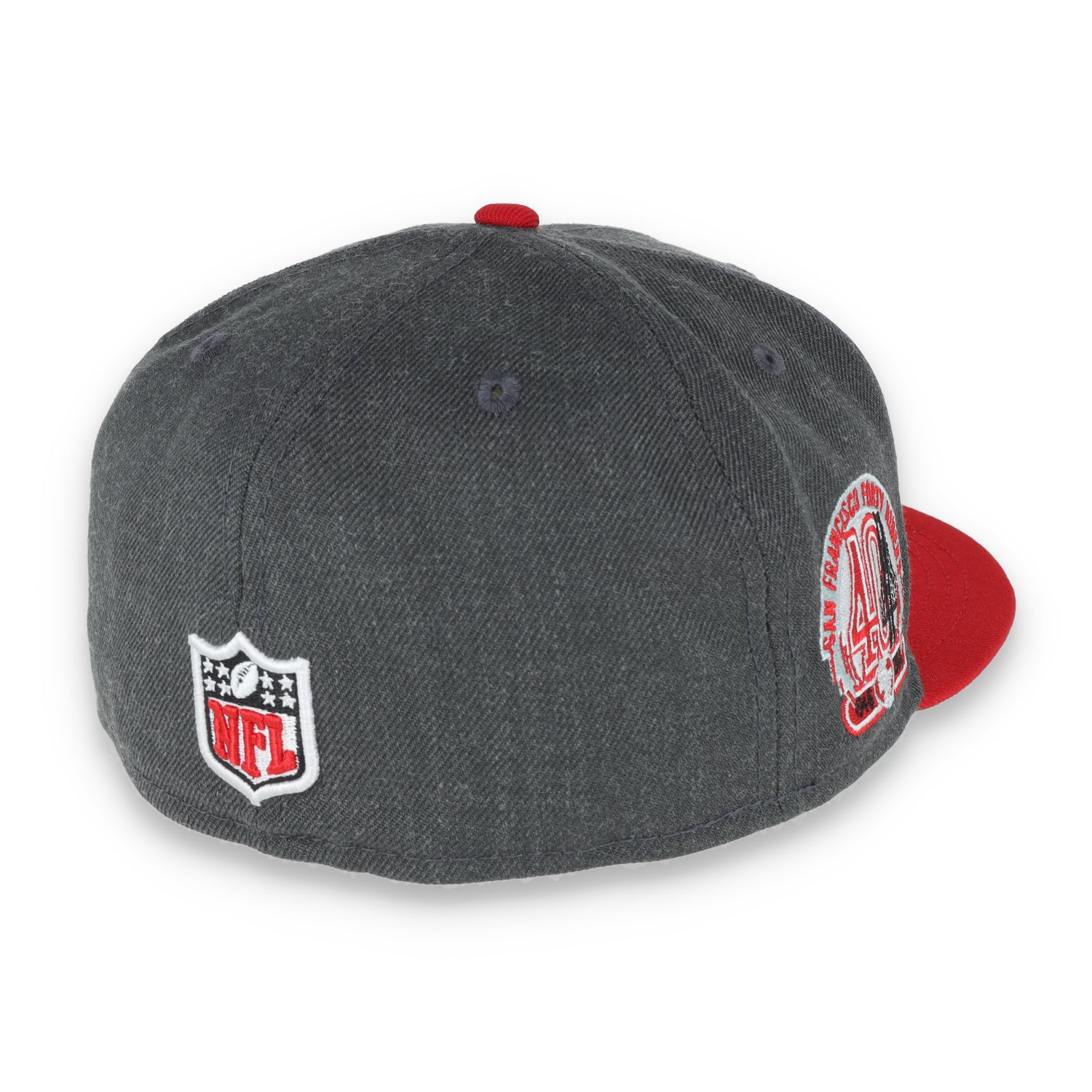 NEW ERA SAN FRANCISCO 49ERS SCRIPT 40TH ANNIVERSARY SIDE PATCH 59FIFTY FITTED HAT-HEATHER