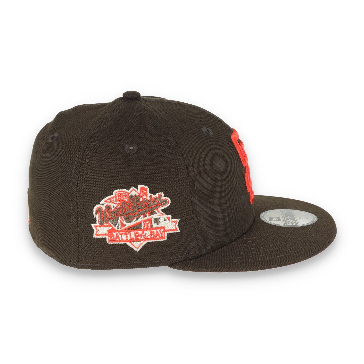 New Era San Francisco Giants 1989 Battle Of The Bay Side Patch 59FIFTY Fitted-Walnut/Orange