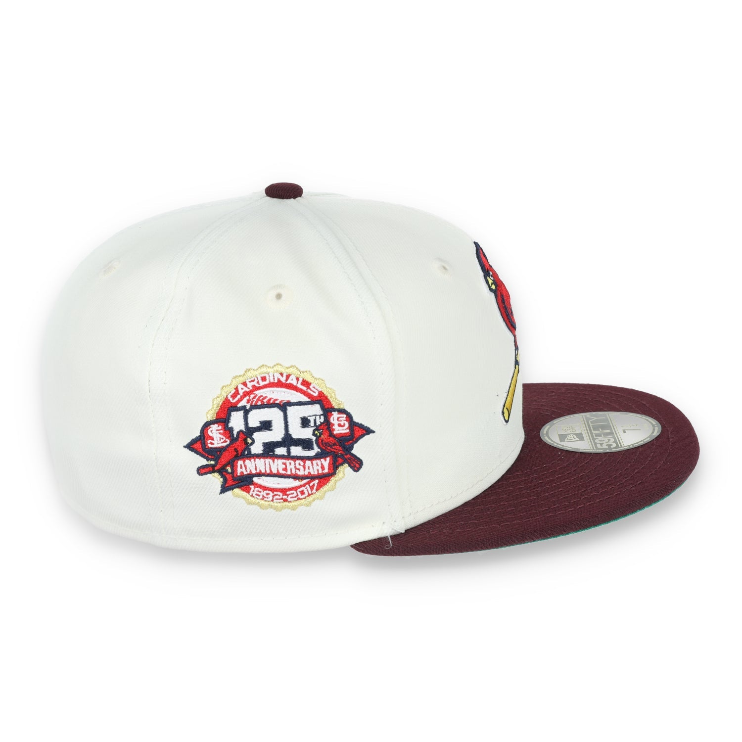 New Era St Louis Cardinals 125th Anniversary Patch 59FIFTY Fitted Ivory Hat