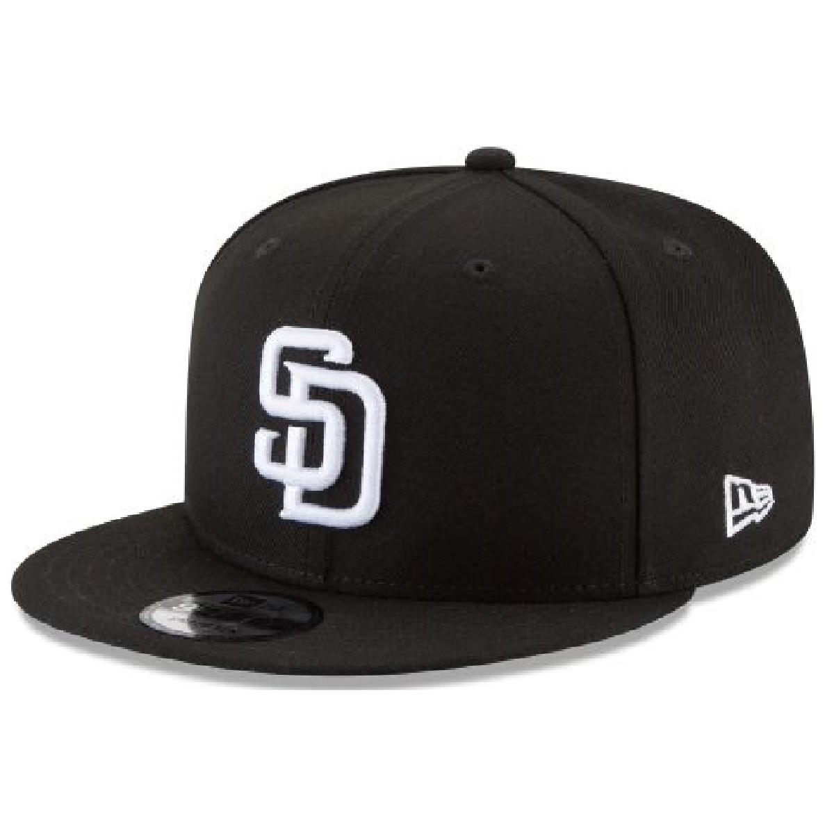 San Diego Padres NEW ERA BASIC COLLECTION SNAPBACK 9FIFTY-BLACK AND WHITE