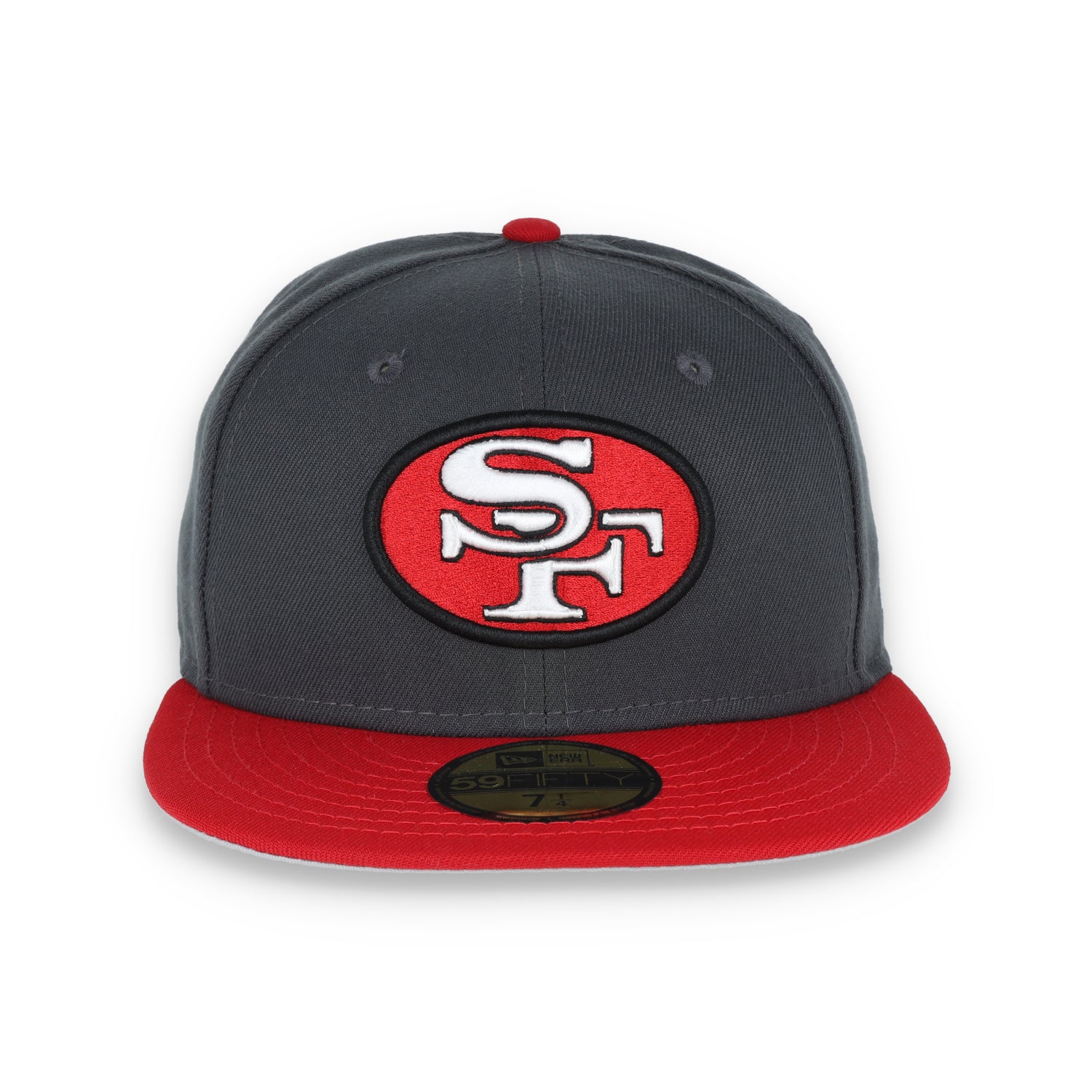 New Era San Francisco 49ers 59FIFTY Fitted Hat- Grey/Red