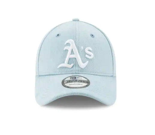 New Era Oakland A's  Women's Light Green LINEN LEAP WOMENS 9TWENTY ADJUSTABLE