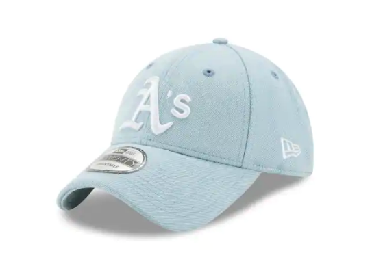 New Era Oakland A's  Women's Light Green LINEN LEAP WOMENS 9TWENTY ADJUSTABLE