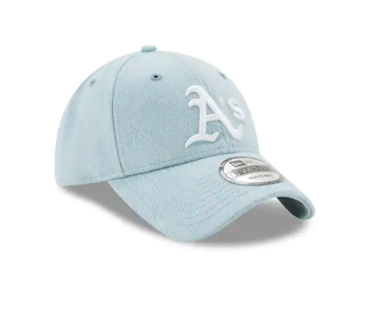 New Era Oakland A's  Women's Light Green LINEN LEAP WOMENS 9TWENTY ADJUSTABLE