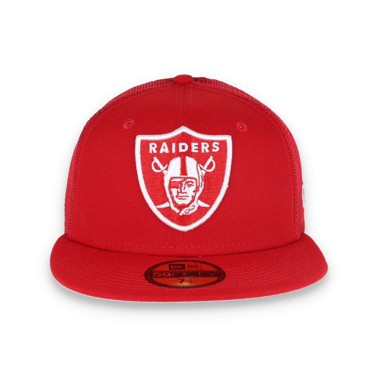 New Era Las Vegas Raiders Shield 59Fifty Fitted Hat-Red/Mesh