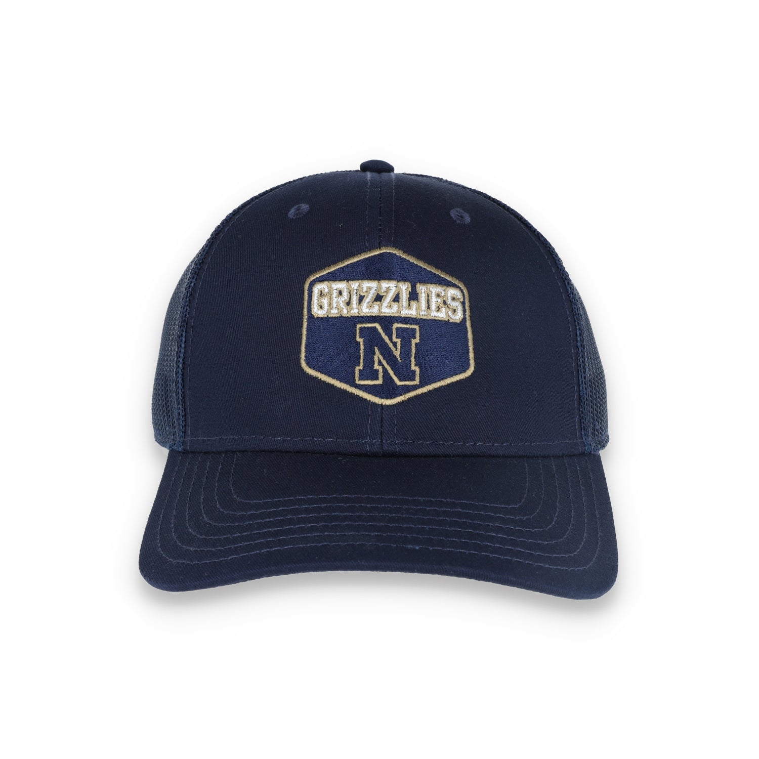 Napa High Grizzlies Flat Bill with Mesh Back Cap-Navy