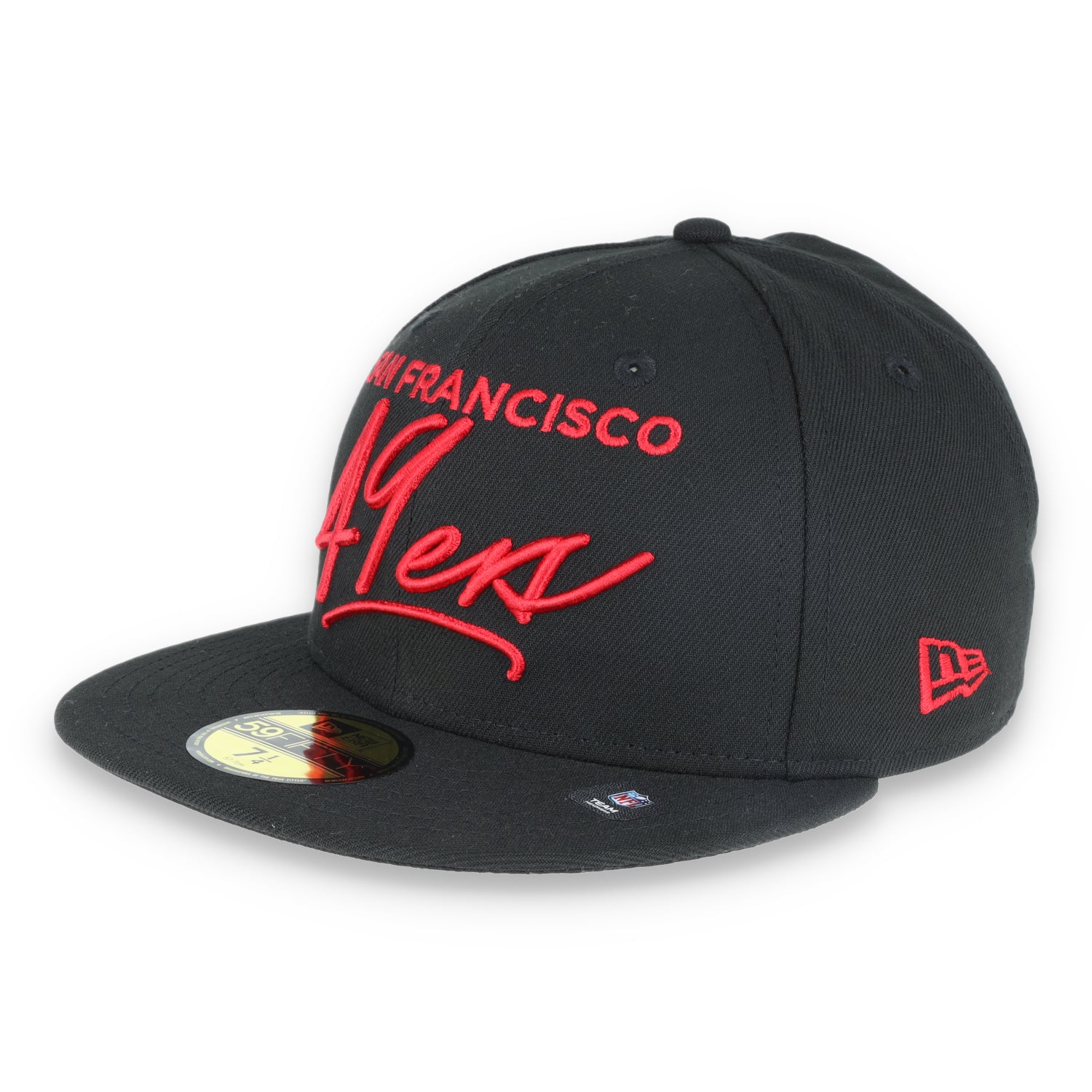 New Era SAN FRANCISCO 49ERS SCRIPTED 59FIFTY FITTED HAT-blk