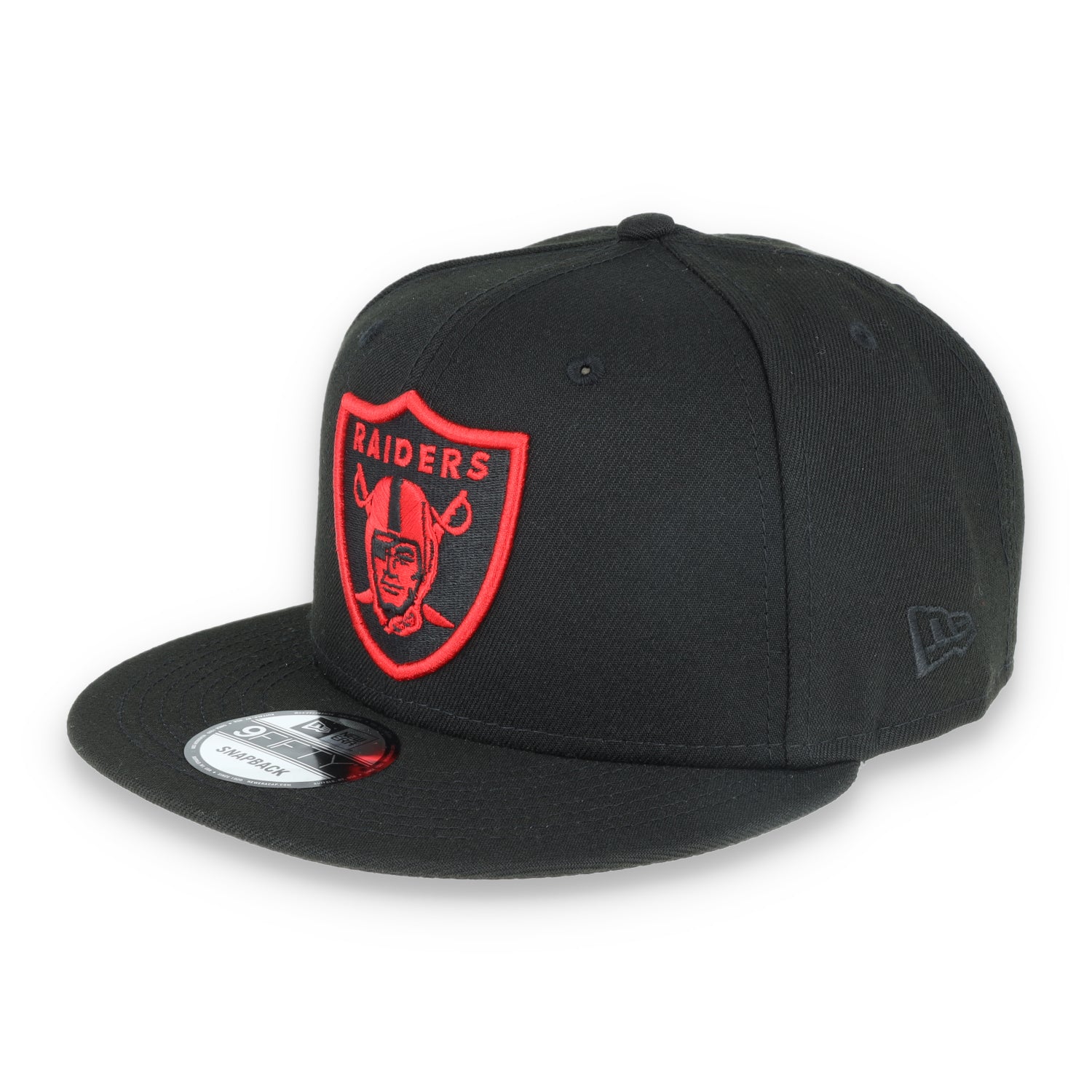 NEW ERA LAS VEGAS RAIDERS SHIELD 9FIFTY SNAPBACK ADJUSTABLE HAT-BLK/RED