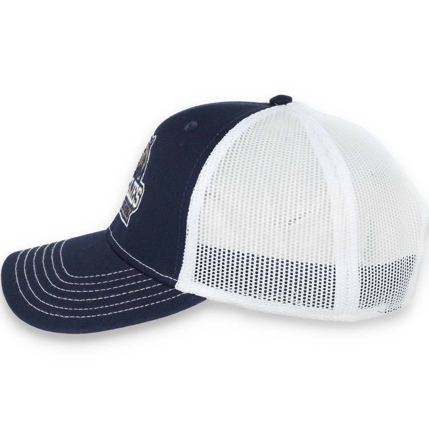 Napa High Grizzlies Flat Bill with Mesh Back Cap-Navy/White