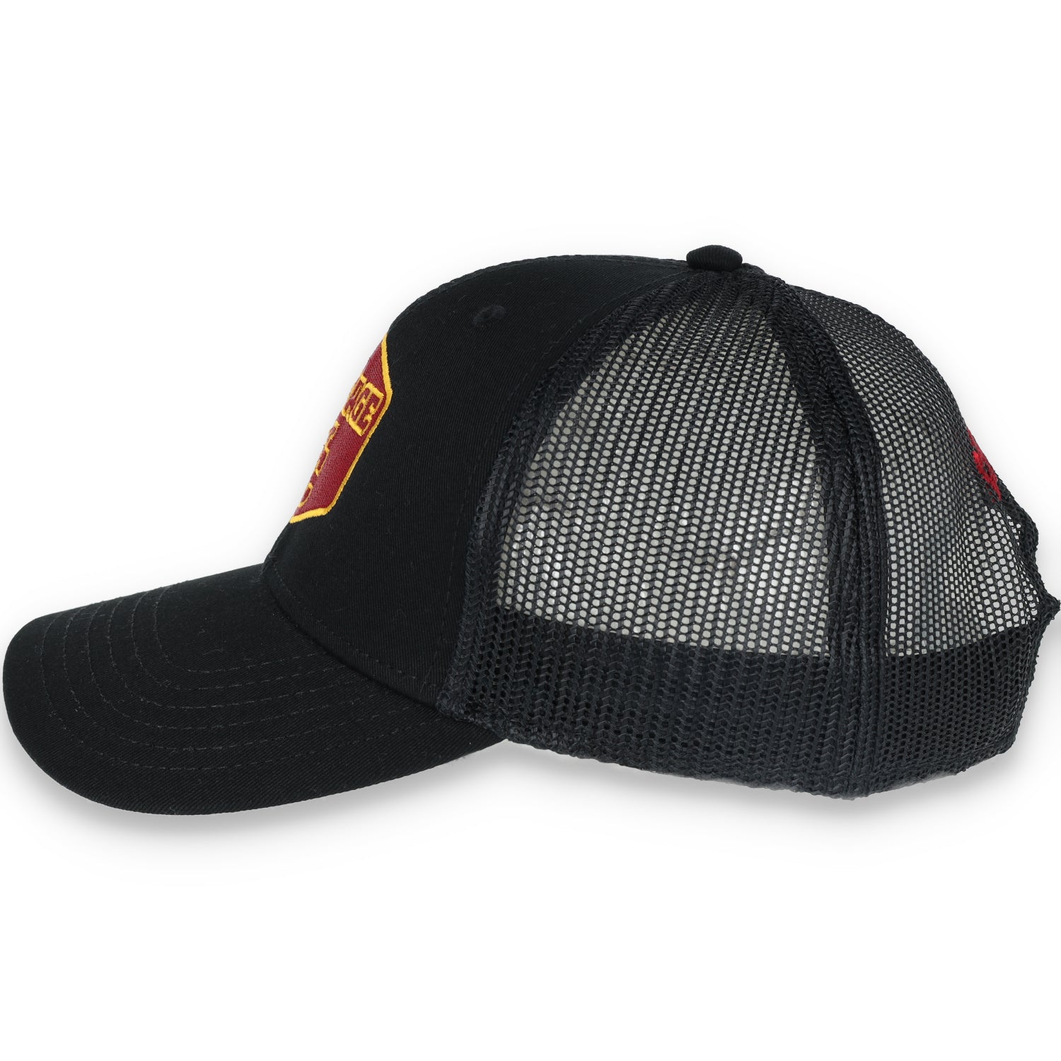 Vintage Crushers Modified Flat Bill with Mesh Back Cap-Black