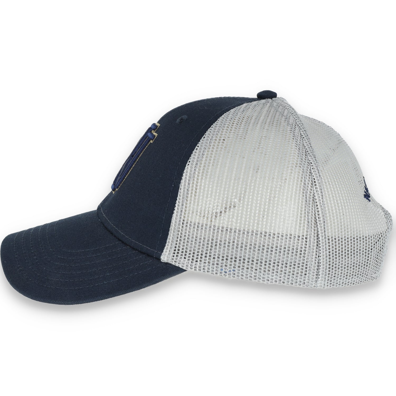 Napa High Indians Low Profile Trucker with Modified Flat Bill Cap-Navy/GREY