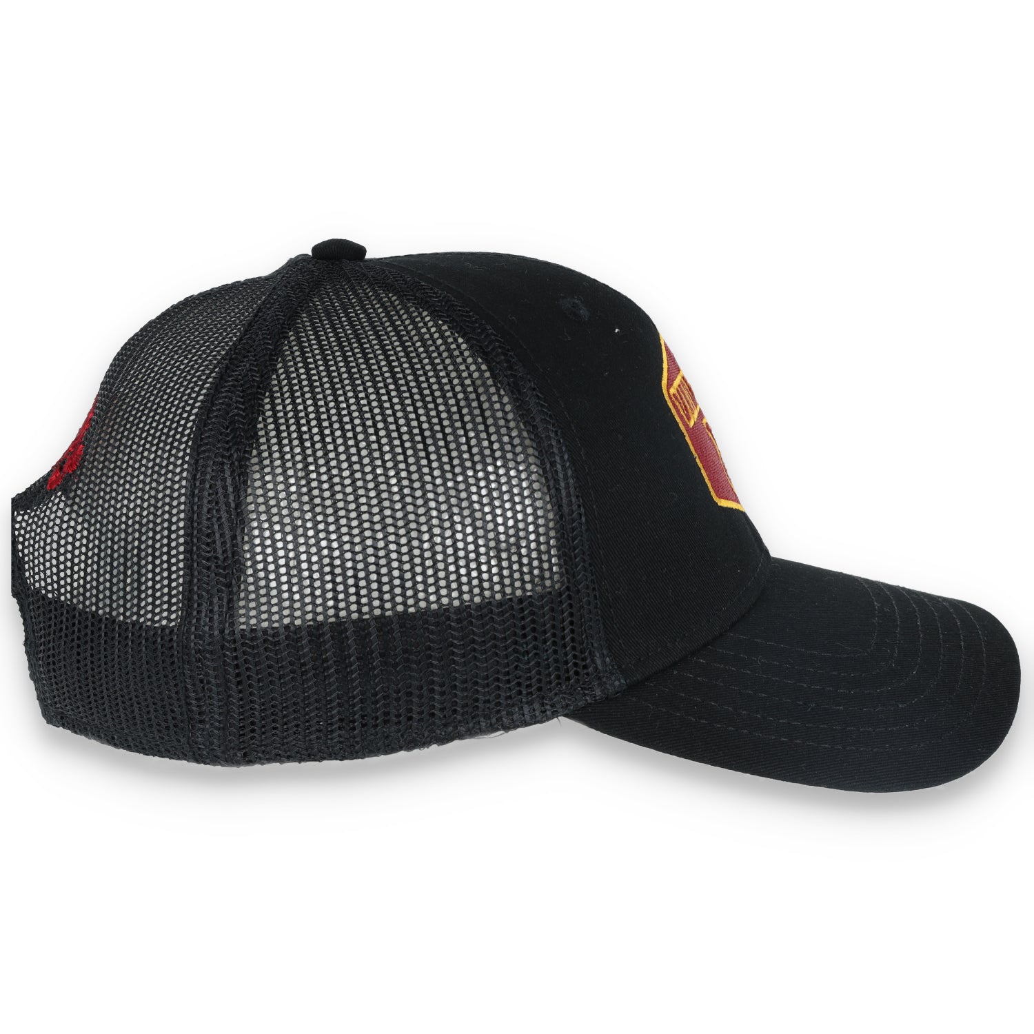 Vintage Crushers Modified Flat Bill with Mesh Back Cap-Black