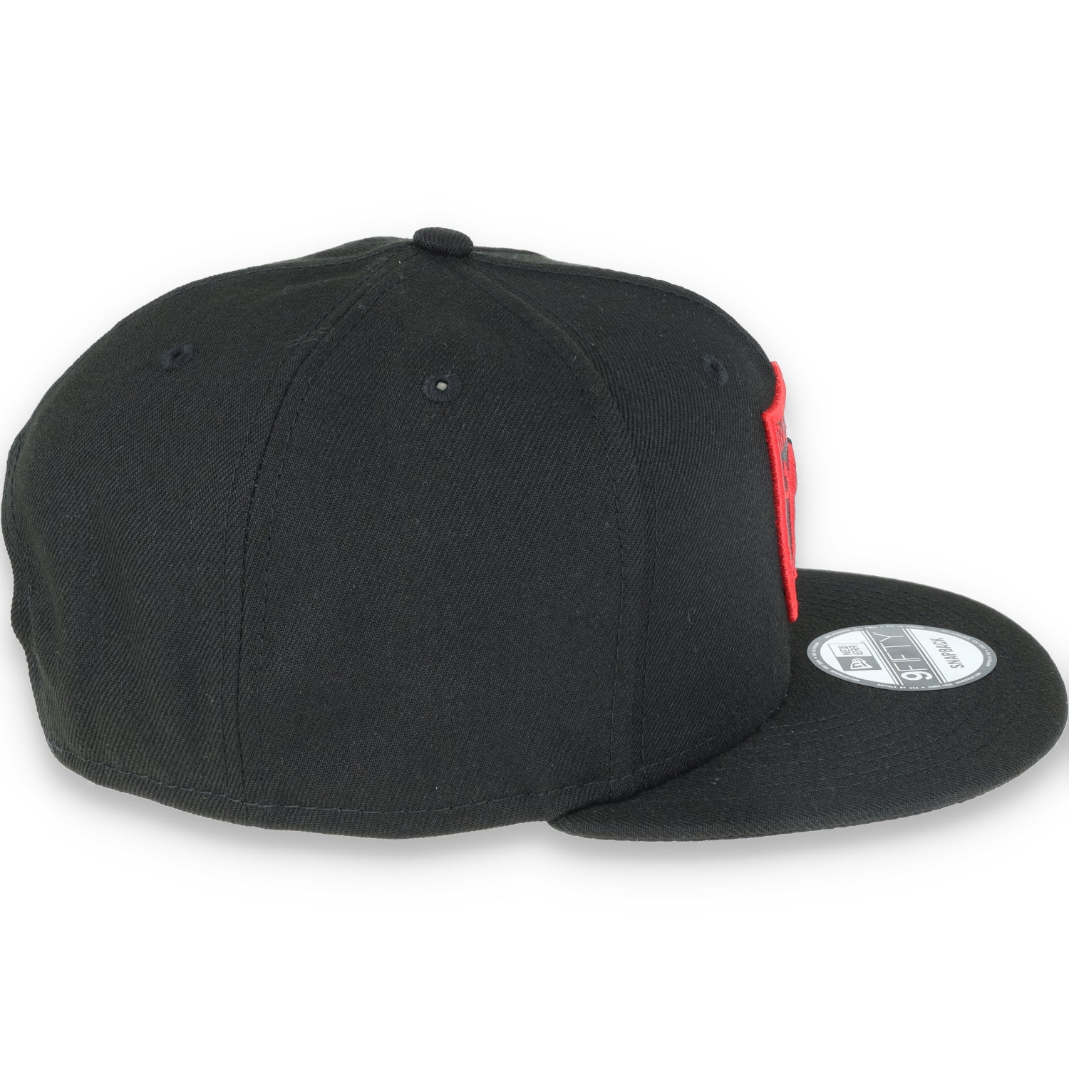 NEW ERA LAS VEGAS RAIDERS SHIELD 9FIFTY SNAPBACK ADJUSTABLE HAT-BLK/RED