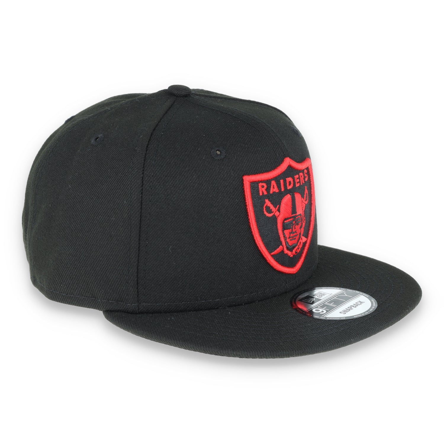 NEW ERA LAS VEGAS RAIDERS SHIELD 9FIFTY SNAPBACK ADJUSTABLE HAT-BLK/RED