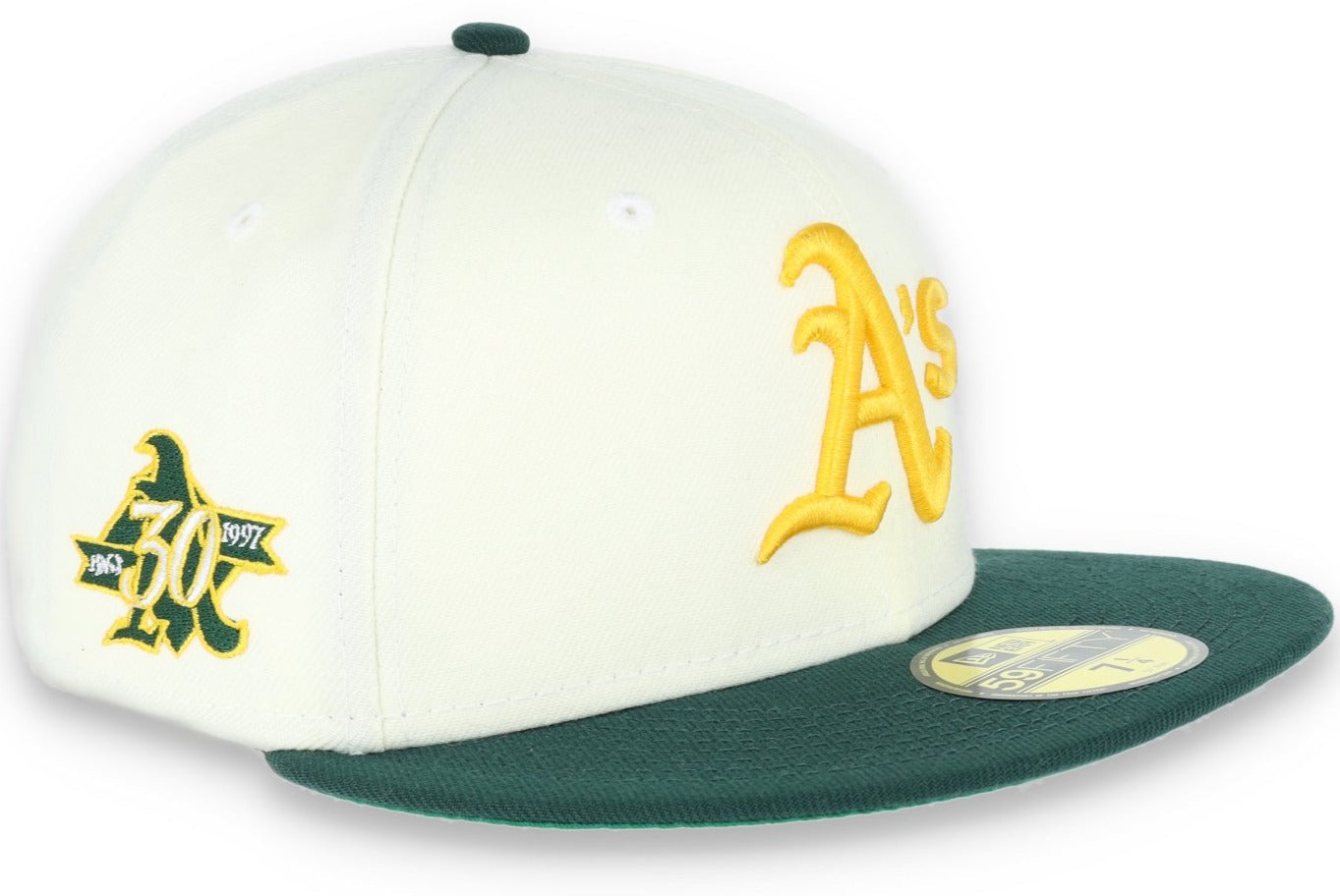 New Era Oakland Athletics 59FIFTY Fitted 30th Anniversary Patch-Ivory Hat