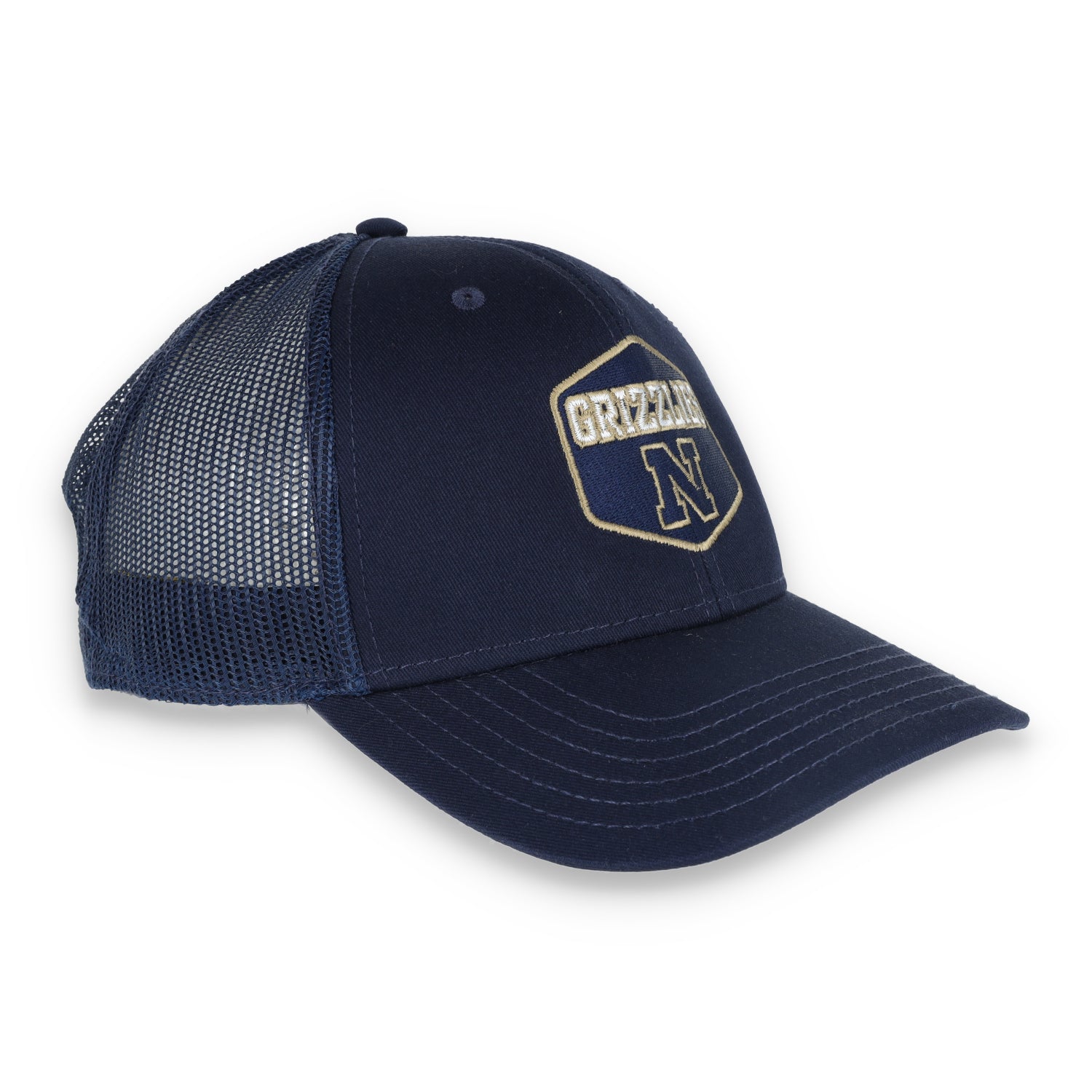 Napa High Grizzlies Flat Bill with Mesh Back Cap-Navy