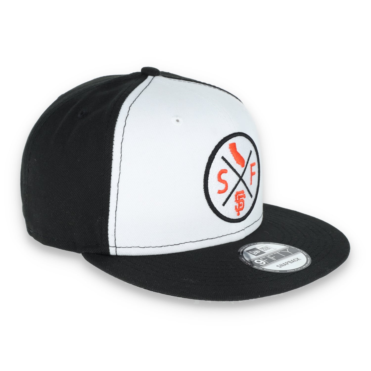San Francisco Giants New Era White/Black Vert 2.0 9FIFTY Trucker Snapback Hat