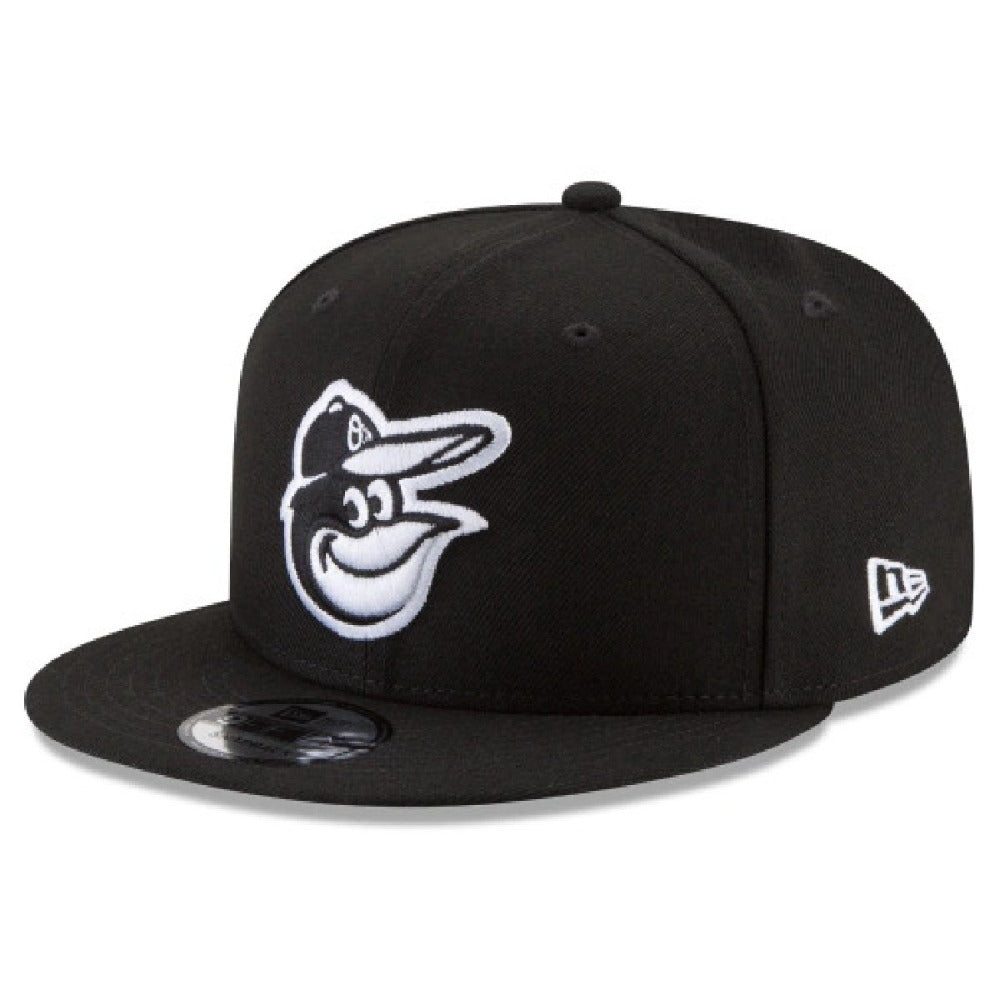 Baltimore Orioles NEW ERA BASIC COLLECTION SNAPBACK 9FIFTY-BLACK AND WHITE