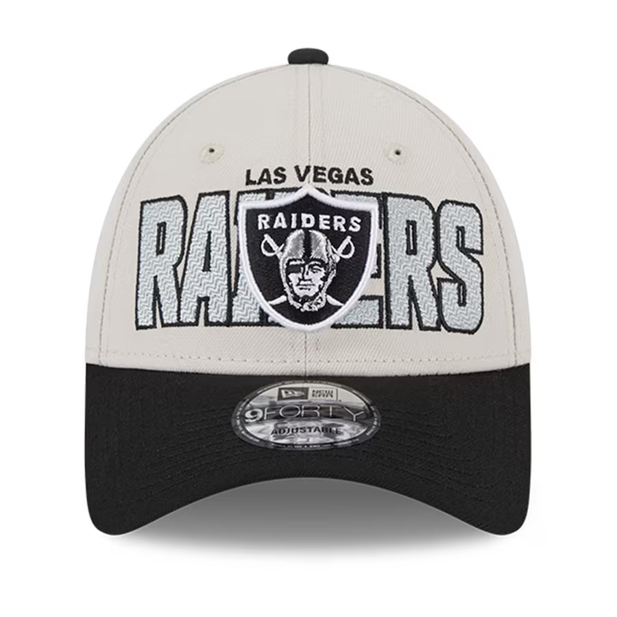 New Era Las Vegas Raiders 2023 NFL Draft 9FORTY Adjustable Hat-Stone/Black