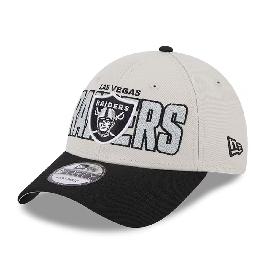 New Era Las Vegas Raiders 2023 NFL Draft 9FORTY Adjustable Hat-Stone/Black