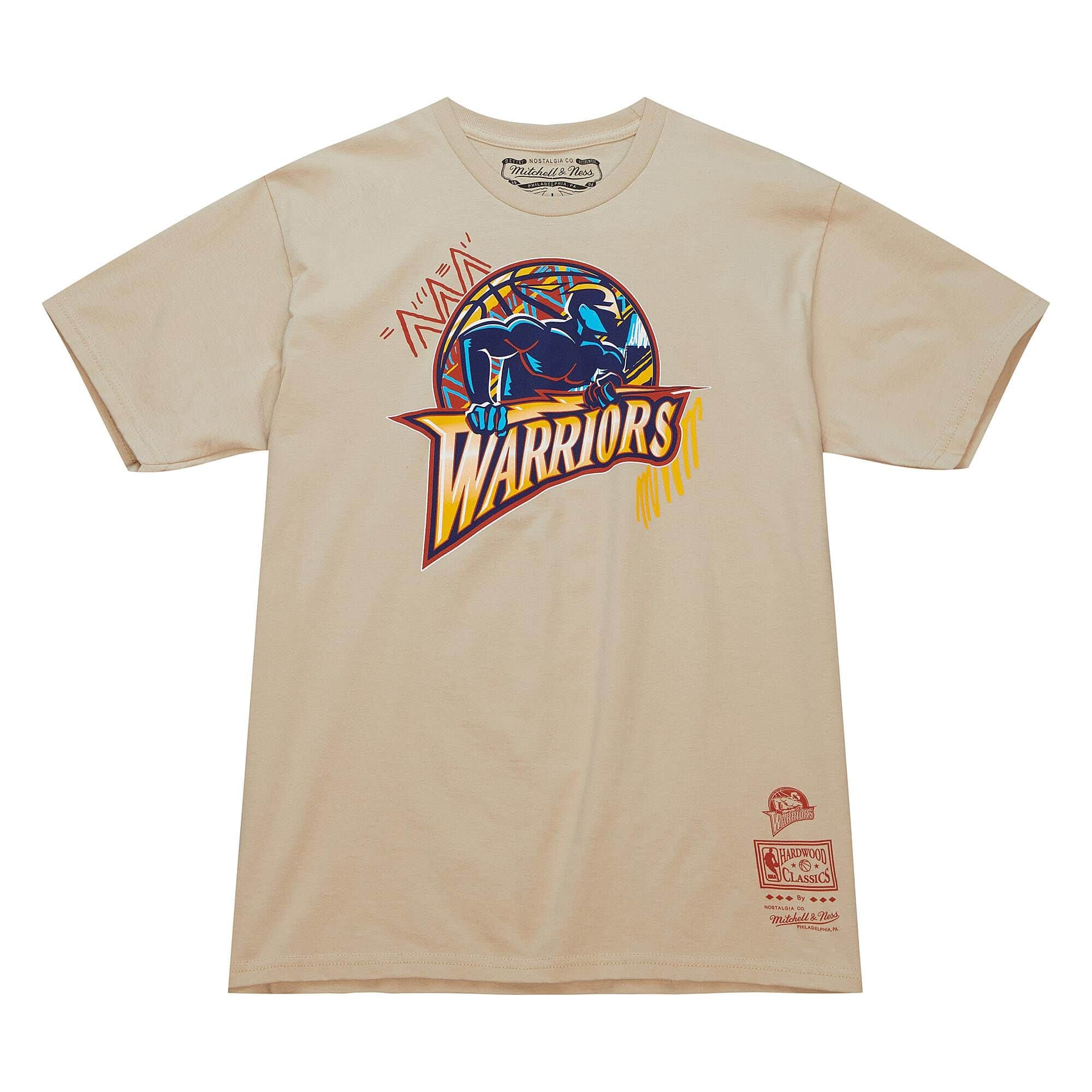 Mitchel & Ness Golden State Warriors Game Day Pattern T-Shirt