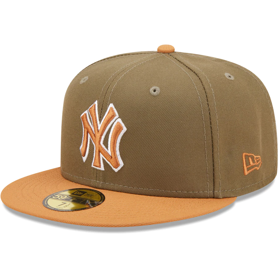 New Era New York Yankees Two-Tone Color Pack 59FIFTY Fitted Hat-Olive/Brown