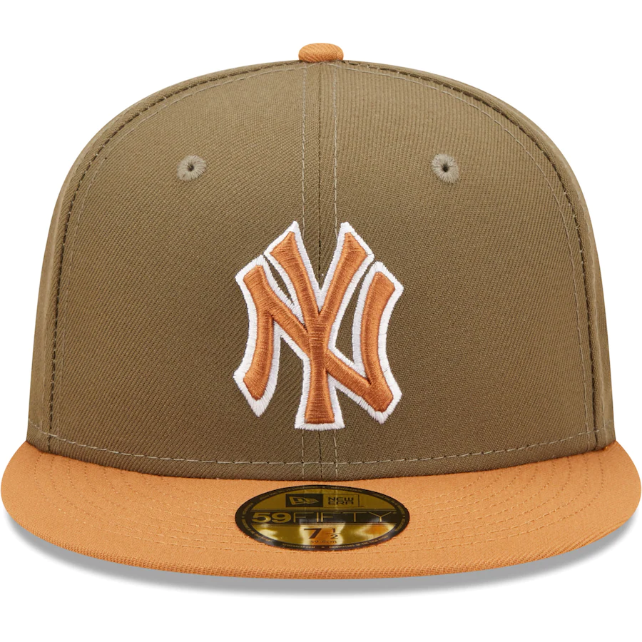 New Era New York Yankees Two-Tone Color Pack 59FIFTY Fitted Hat-Olive/Brown