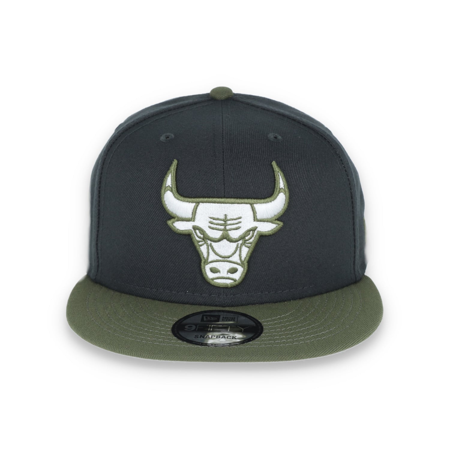 Chicago Bulls Color Pack 2-Tone 9FIFTY Snapback-Hat Grey/Olive