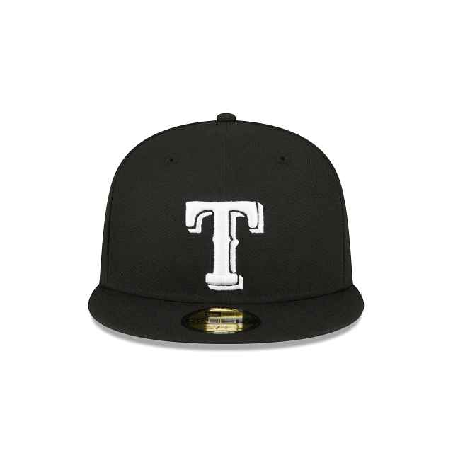 NEW ERA TEXAS RANGERS ALL-STAR SIDEPATCH 59FIFTY FITTED-BLACK AND WHITE
