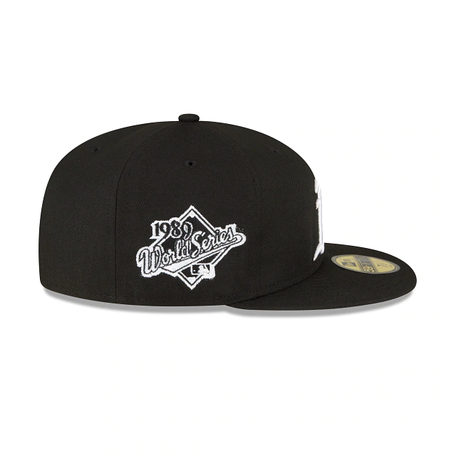 NEW ERA OAKLAND ATHLETICS 1889 WORLD SERIES SIDE PATCH 59FIFTY FITTED-BLACK/WHITE