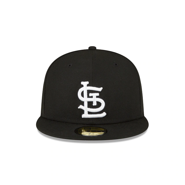 NEW ERA ST. LOUIS CARDINALS 2006 WORLD SERIES SIDE PATCH FITTED 59FIFTY-BLACK AND WHITE