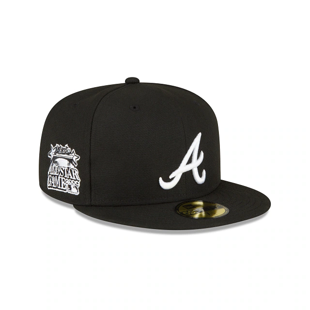 NEW ERA ATLANTA BRAVES 2000 ALL-STAR GAME SIDE PATCH 59FIFTY FITTED-BLACK/WHITE