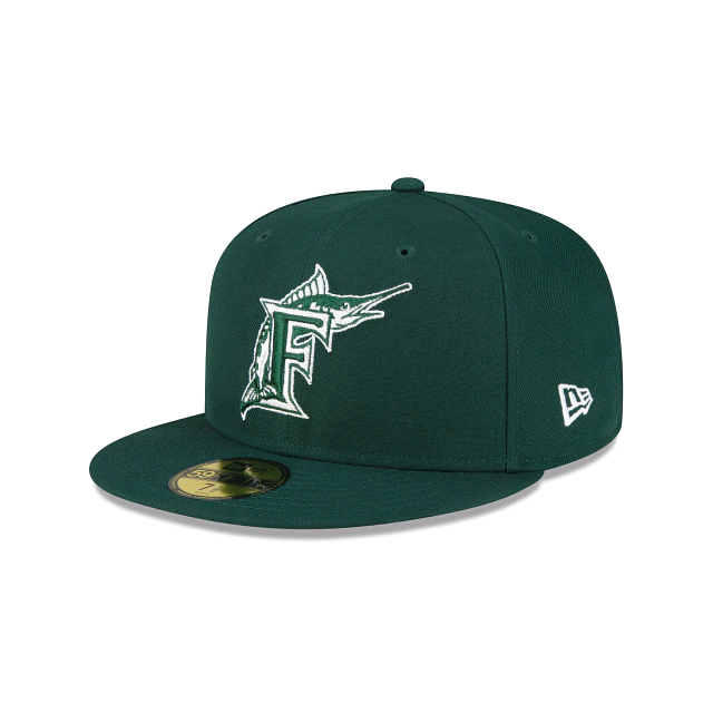 New Era Florida Marlins 59FIFTY Fitted Hat- Dark Green